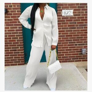 Wide leg pant set